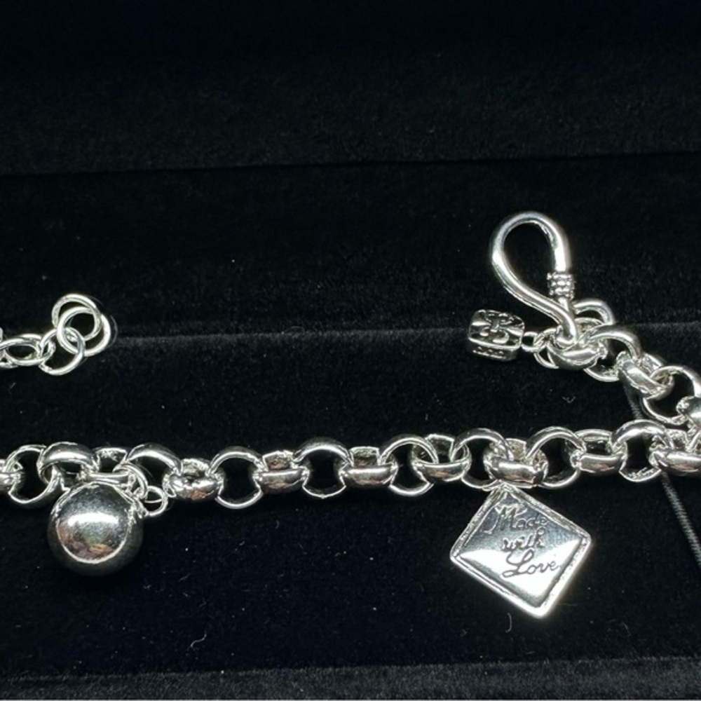 NEW 925 STERLING SILVER adjust to 9” ENGLISH SQUARE BRACELET
